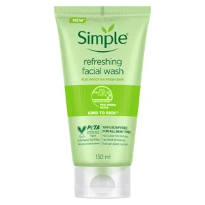 ژل شستشو صورت سیمپل Simple مدل Refreshing Face Wash – فاقد صابون و مناسب انواع پوست | حجم 150 میلی‌لیتر
