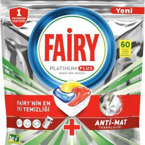 قرص ماشین ظرفشویی فیری مدل Platinum Plus بسته 60 عددی