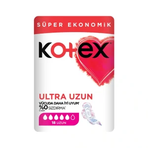 نوار بهداشتی کوتکس Kotex سایز بزرگ مدل Ultra Uzun | بسته 18 عددی