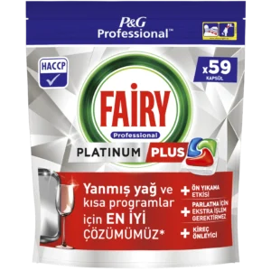 قرص ماشین ظرفشویی فیری مدل Platinum Plus بسته 59 عددی