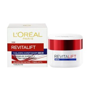 کرم ضد چروک و سفت کننده شب لورآل L’Oréal مدل رویتالیفت Revitalift | حجم 50 میل