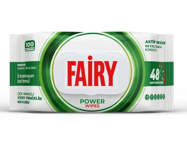 دستمال مرطوب چند منظوره سطوح فیری Fairy مدل Power Wipes