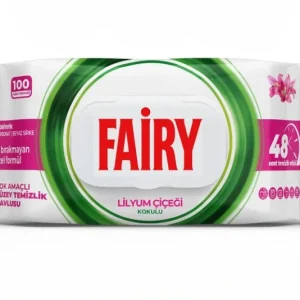 دستمال تمیزکننده سطوح چند منظوره فیری Fairy دارای رایحه گل سوسن (لیلیوم) | بسته 100 عددی