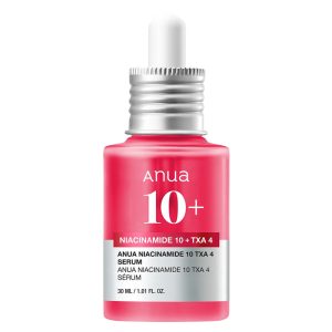 سرم ضد لک نیاسینامید 10% + ترانگزامیک اسید 4% آنوا Anua مدل 10+ | حجم 30 میل