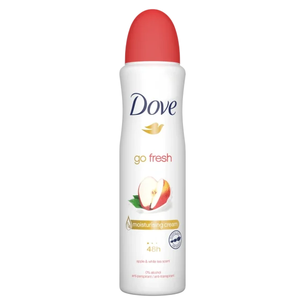 اسپری دئودورانت زنانه داو Dove مدل Go Fresh رایحه سیب و چای سفید