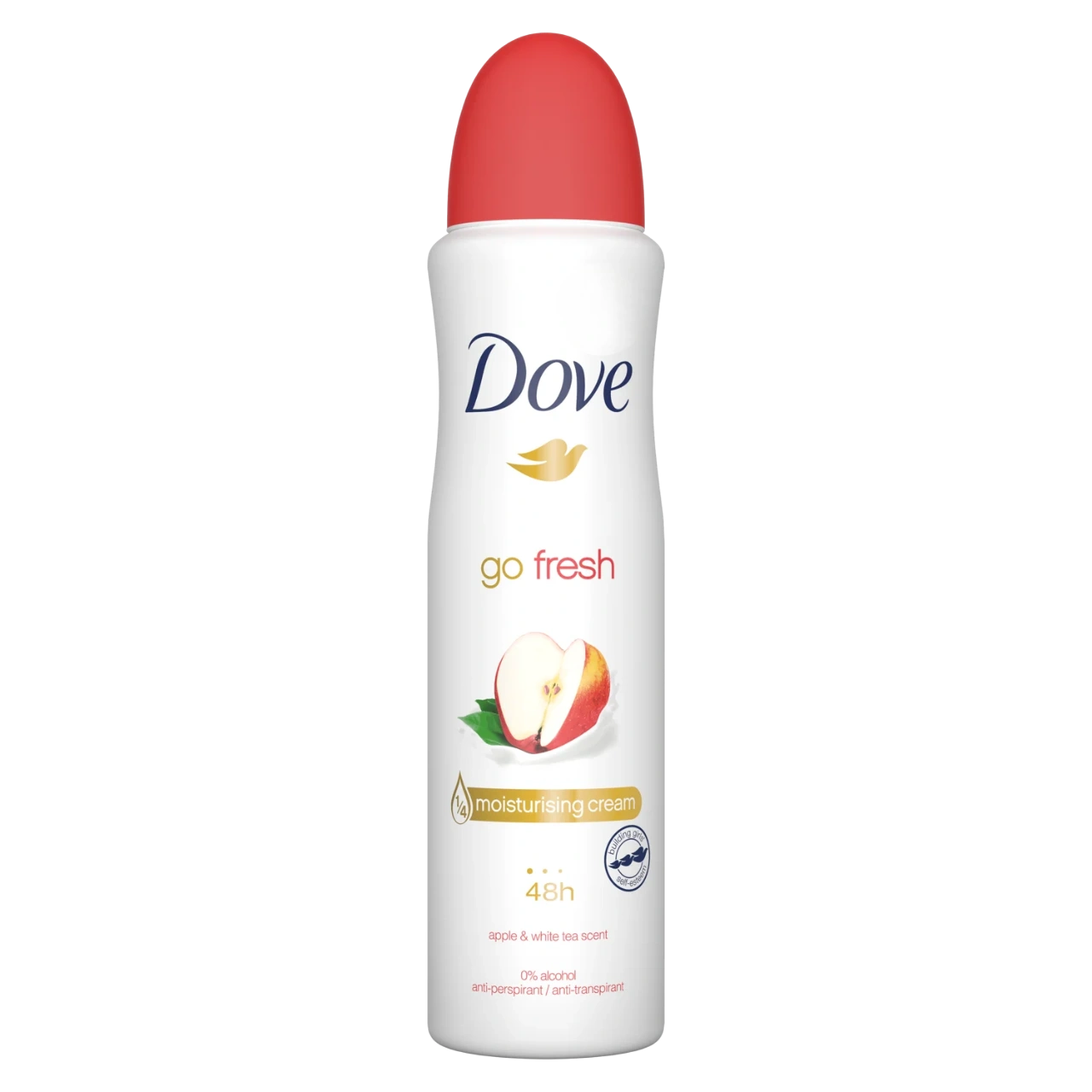 اسپری دئودورانت زنانه داو Dove مدل Go Fresh رایحه سیب و چای سفید