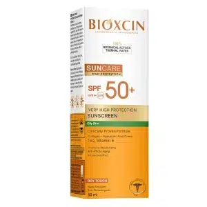 کرم ضد آفتاب بی رنگ بیوکسین Bioxcin با +SPF50 مناسب پوست چرب | حجم 50 میل