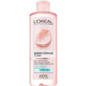 تونر پاک کننده گل رز و نیلوفر آبی لورآل L’Oréal مناسب پوست نرمال تا مختلط | حجم 400 میل