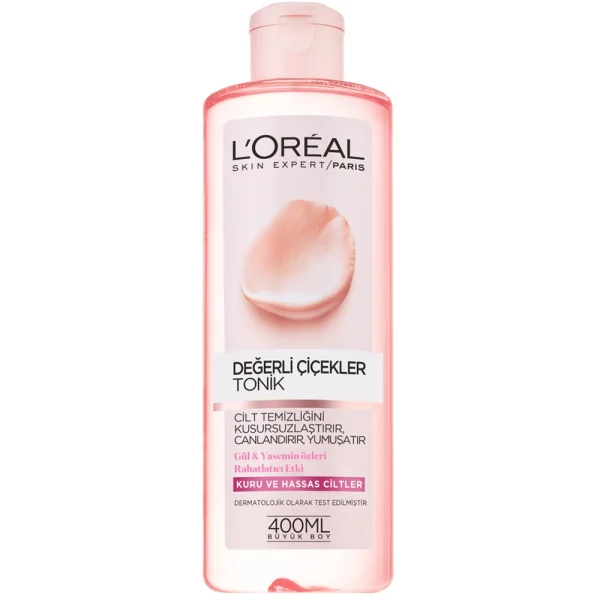 تونر پاک کننده گل رز لورآل L'Oréal مناسب پوست خشک و حساس