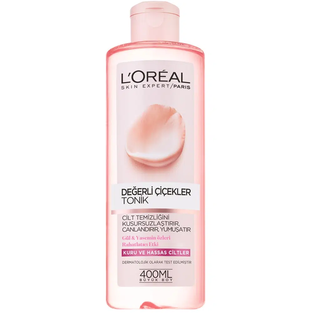 تونر پاک کننده گل رز لورآل L'Oréal مناسب پوست خشک و حساس