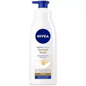 لوسیون بدن رایحه مشک نیوآ Nivea مدل Sensual Musk مناسب پوست نرمال تا خشک | حجم 400 میل