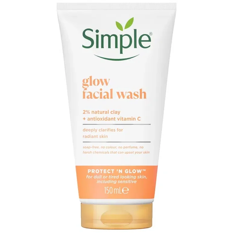 ژل شستشوی روشن کننده صورت سیمپل مدل Glow
