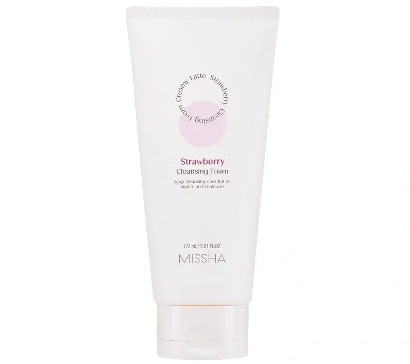 فوم شستشوی صورت توت‌فرنگی میشا Missha مدل Strawberry Cleansing Foam
