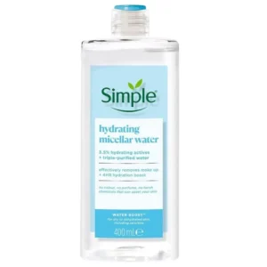میسلار واتر آرایش پاک کن سیمپل Simple مدل Hydrating Micellar Water | حجم 400 میلی‌لیتر