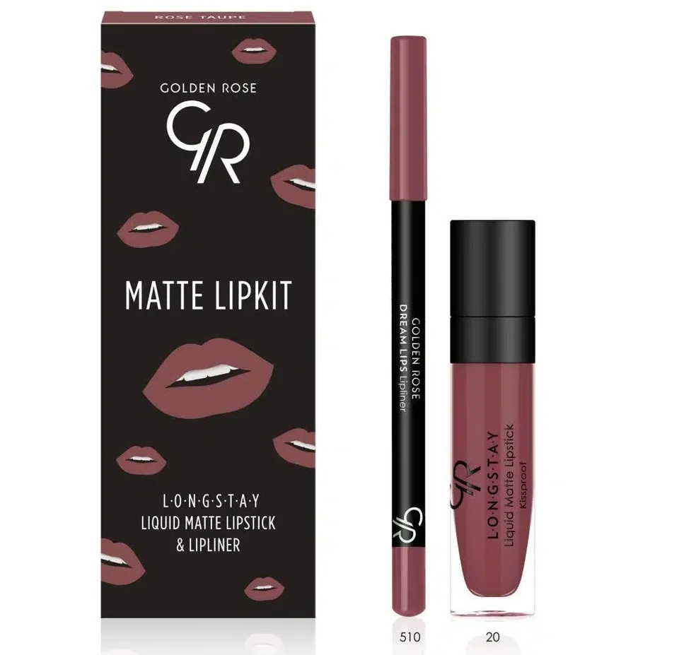 کیت لب مات گلدن رز Golden Rose مدل Rose Taupe