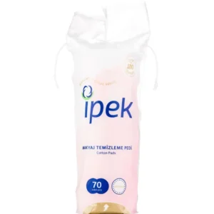 پد آرایش پاک کن ایپک ipek – با 100٪ پنبه طبیعی | بسته 70 عددی
