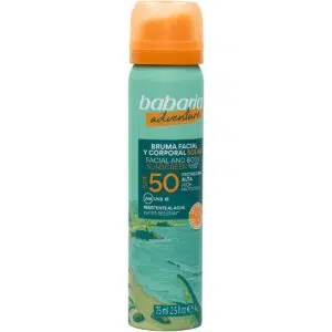 اسپری ضد آفتاب صورت و بدن باباریا مدل Adventure – با SPF 50 | حجم 75 میلی‌لیتر