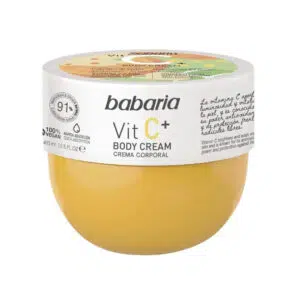 کرم بدن ویتامین C باباریا مدل +Vit C – آبرسانی 24 ساعته و مناسب انواع پوست | حجم 400 میلی‌لیتر