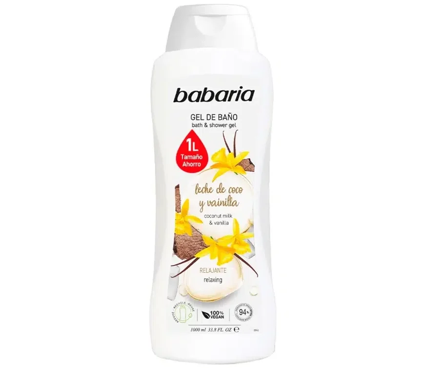 شامپو بدن باباریا مدل Leche de Coco y Vainilla