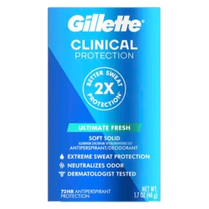 استیک ضد تعریق کلینیکال ژیلت مدل Ultimate Fresh – دئودورانت مردانه با قدرت ضد تعریق تا 72 ساعته