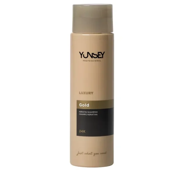 شامپو کراتینه و احیا کننده مو یانسی Yunsey مدل Keratin 24K Gold
