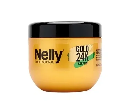 ماسک مو کراتین و آرگان نلی پروفشنال Nelly Professional مدل Gold 24K Keratin