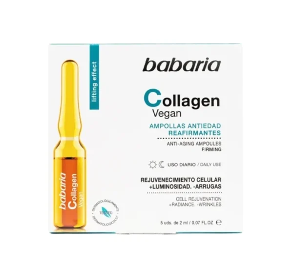 آمپول‌های کلاژن گیاهی باباریا Babaria مدل Collagen Vegan