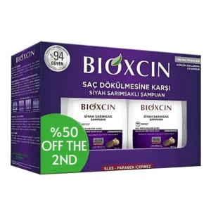 پک دوعددی شامپو سیر سیاه بیوکسین Bioxcin مدل Black Garlic – کاهش ریزش و افزایش ضخامت مو | حجم 300 میلی‌لیتر