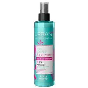 اسپری دوفاز موهای رنگ‌شده اربن کر Urban Care – حاوی عصاره نارگیل و آلوئه‌ورا – ترمیم و آبرسانی موهای رنگ‌شده و آسیب‌دیده | حجم 200 میلی‌لیتر