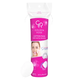 پد آرایش پاک کن گلدن رز Golden Rose مدل Cotton Pads – با پنبه 100٪ طبیعی | بسته 70 عددی