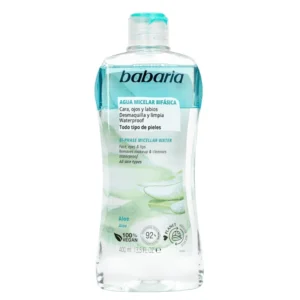 میسلار واتر دوفاز باباریا Babaria مدل Aloe – حاوی عصاره آلوئه ورا – پاکسازی آرایش ضدآب – مناسب انواع پوست | حجم 400 میلی‌لیتر