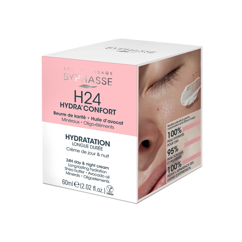 کرم روز و شب آبرسان 24 ساعته بایفاس Byphasse مدل H24 Hydra’Confort