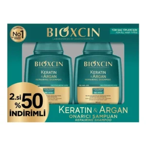 پک دوعددی شامپو کراتین و آرگان بیوکسین Bioxcin – ترمیم کننده و تقویت کننده موهای خشک و آسیب دیده | حجم 300 میلی‌لیتر