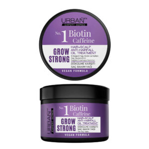 روغن تقویت کننده و رشد دهنده مو اربن کر Urban Care مدل Grow Strong – حاوی 8 روغن گیاهی، بیوتین و کافئین | حجم 240 میلی‌لیتر