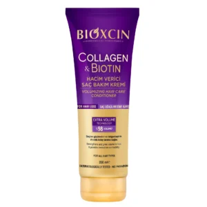 کرم مو کلاژن و بیوتین بیوکسین Bioxcin مدل Collagen & Biotin – ضد ریزش و حجم دهنده موهای نازک، شکننده و کم حجم | حجم 250 میلی‌لیتر