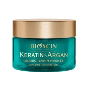 ماسک موی ترمیم کننده‌ بیوکسین Bioxcin مدل Keratin & Argan – حاوی کراتین و آرگان – مناسب موهای خشک و آسیب دیده | حجم 225 میلی‌لیتر