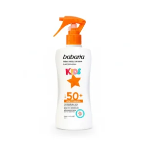 اسپری ضد آفتاب کودکان باباریا مدل Kids – با +SPF 50 – محافظت بسیار بالا – ضد آب – مناسب پوست حساس | حجم 200 میلی‌لیتر