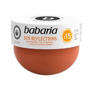 ژل برنزه کننده هویج باباریا مدل Sun Reflections با SPF 15 – برنزه طبیعی و محافظت متوسط آفتاب | حجم 300 میلی‌لیتر
