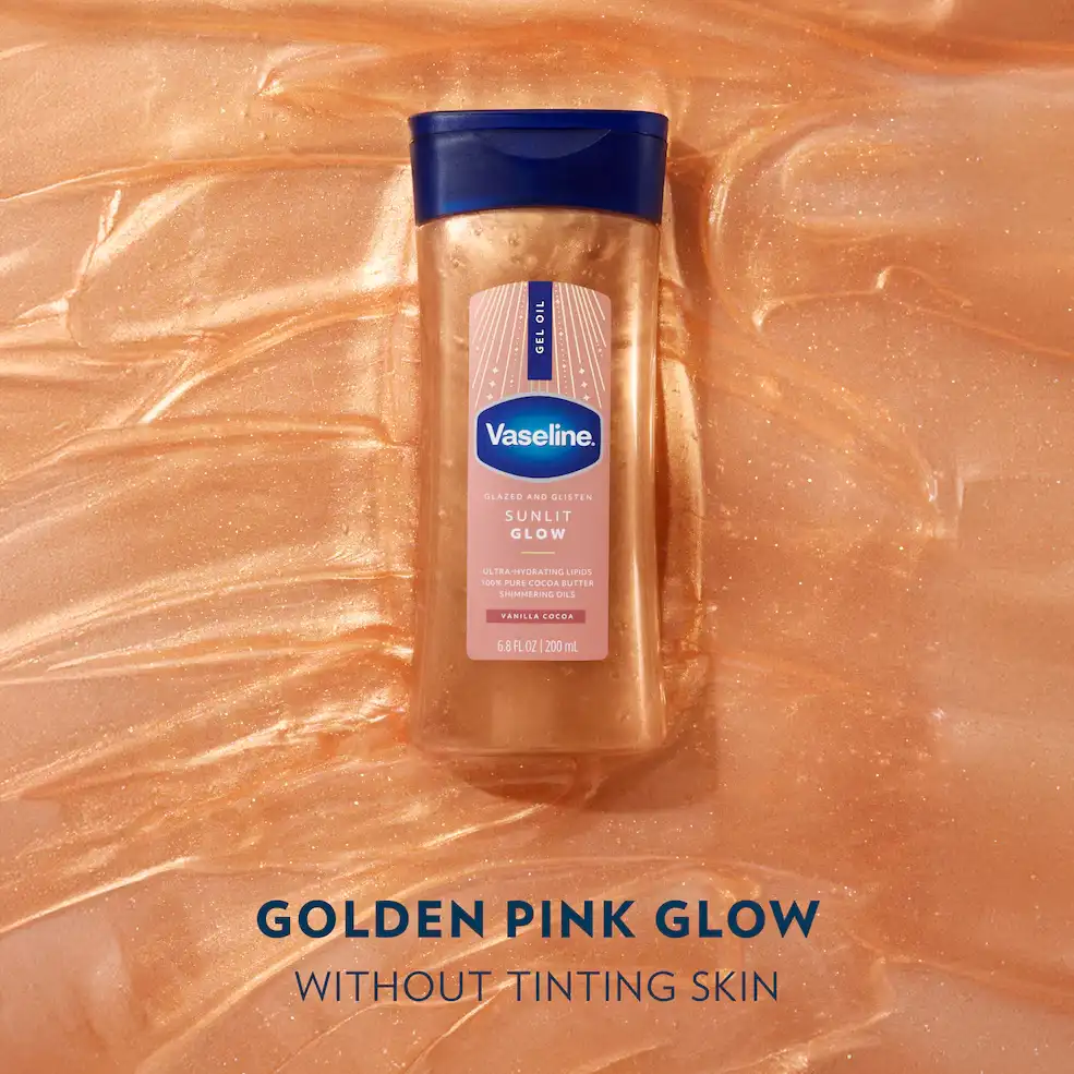 تصاویر محصول روغن بدن شاین دار وازلین مدل Sunlit Glow