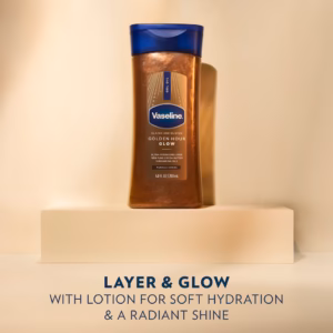 تصاویر محصول روغن بدن شاین دار وازلین مدل Golden Hour Glow